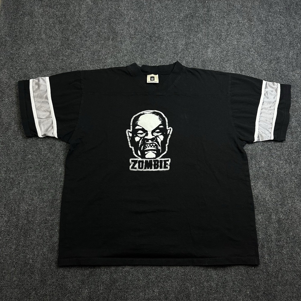 VTG 1999 Rob Zombie Robot Head Jersey Graphic T Shirt Sz XL WinterLand Band Tee